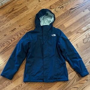The North Face Girls Dark Blue Hooded Ski Jacket
